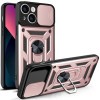 Противоударный чехол Sliding Camshield для  iPhone 14 - розовое золото