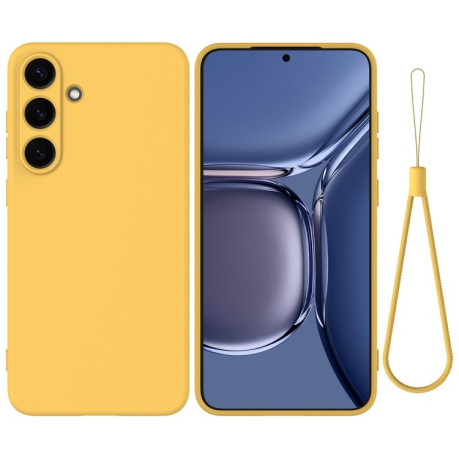 Силіконовий чохол Solid Color Liquid Silicone  для Samsung Galaxy S25+ 5G - жовтий