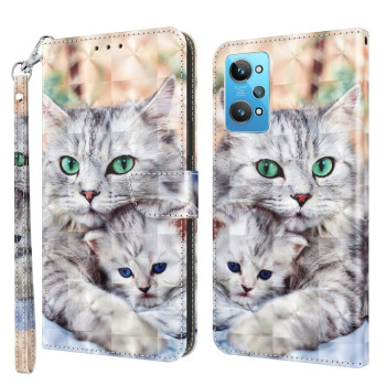 Чохол-книжка 3D Painting для Realme GT2 / GT Neo2 / GT Neo 3T - Two Loving Cats