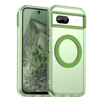 Противоударный чехол MagSafe Holder PC Hybrid для Google Pixel 8a - зеленый