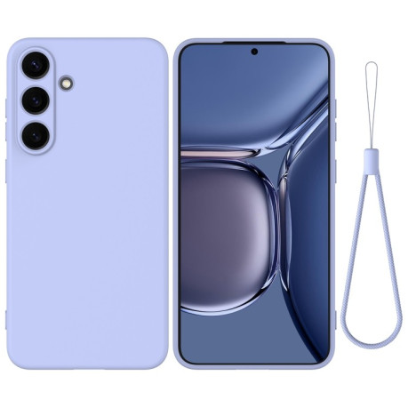 Силіконовий чохол Solid Color Liquid Silicone  для Samsung Galaxy S25+ 5G - фіолетовий
