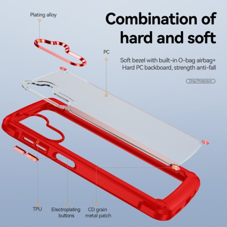 Противоударный чехол Soft Clear для Samsung Galaxy A14 5G - красный