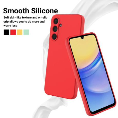 Силиконовый чехол Solid Color Liquid Silicone на Samsung Galaxy M16 / F16 - красный