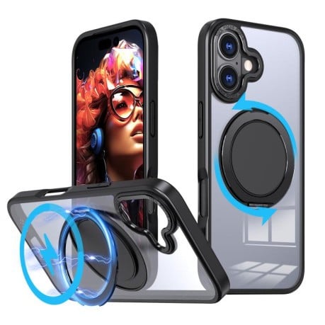 Чехол Kalebol с подставкой 360 и MagSafe на iPhone 17 - черный