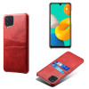 Противоударный чехол Calf Texture with Card Slots для Samsung Galaxy M32/A22 4G - красный