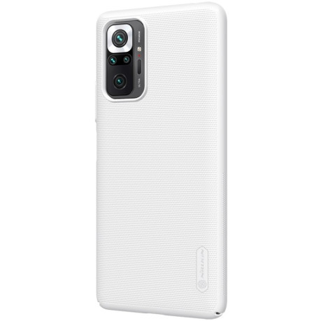 Чехол NILLKIN Frosted Shield на Xiaomi Redmi Note 10 Pro / 10 Pro Max - белый