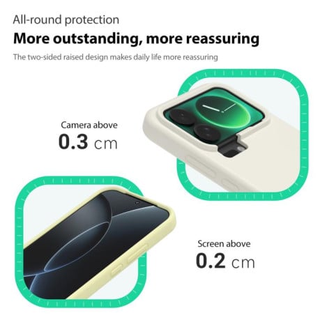Силиконовый чехол Liquid Silicone Skin-friendly на Xiaomi 17 Pro - белый