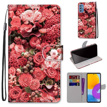 Чохол-книжка Coloured Drawing Cross Samsung Galaxy M52 5G - Pink Rose Garden