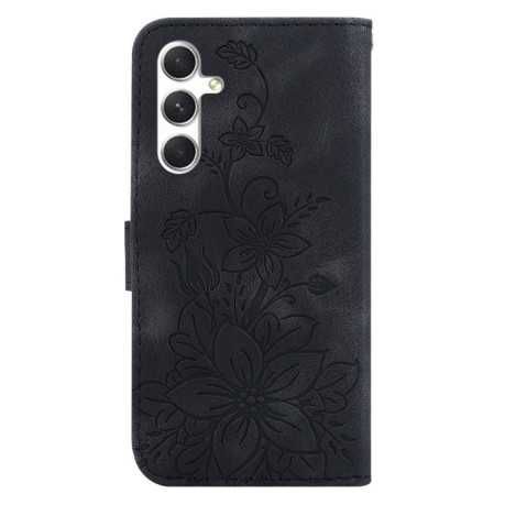Чехол-книжка Lily Embossed Leather для  Samsung Galaxy S25+ 5G 5G - черный