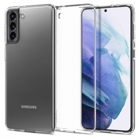 Оригинальный Чехол Spigen Liquid Crystal на Samsung Galaxy S21 Crystal Clear