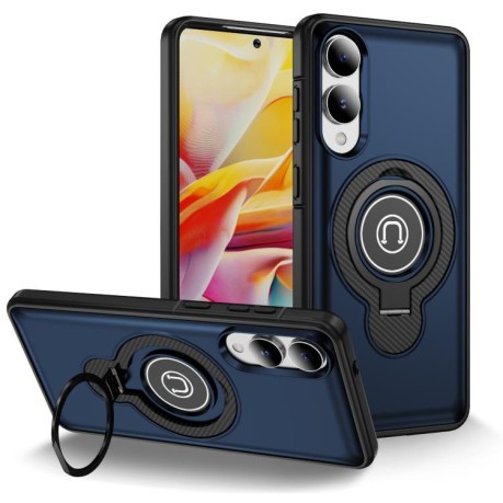 Противоударный чехол Ring Holder Magnetic на Samsung Galaxy S25 Edge 5G - синий