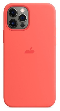 Силиконовый чехол Silicone Case Pink Citrus на iPhone 12 Pro Max (без MagSafe) - премиальное качество