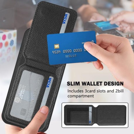 Чохол CX01 Detachable Magsafe Magnetic Card Bag для Realme 13 Pro/13 Pro+ - чорний