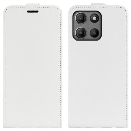 Фліп-чохол Vertical Flip Leather Phone Case with Card Slot для Motorola Moto G15 - білий