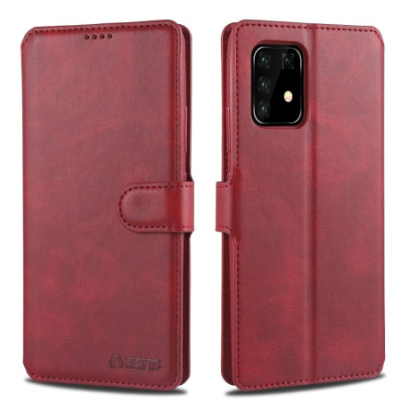 Чехол-книжка AZNS Calf Texture на Samsung Galaxy S10 Lite - винно-красный