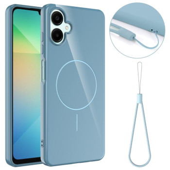 Противоударный чехол Glossy TPU Shockproof MagSafe на Samsung Galaxy А06 5G - синий
