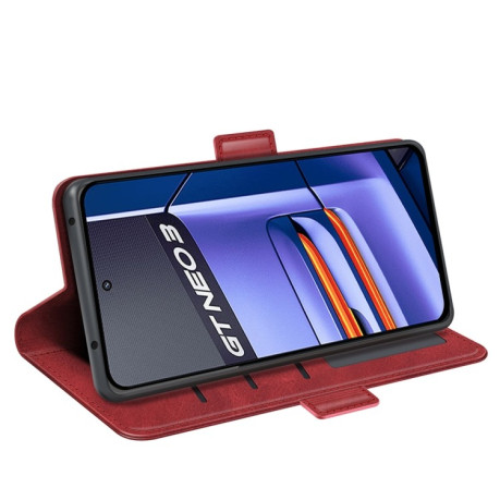 Чехол-книжка Dual-side Magnetic Buckle для  Realme GT Neo 3 - красный