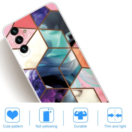 Противоударный чехол Abstract Marble Pattern для Samsung Galaxy A04s/A13 5G - Honeycomb Color