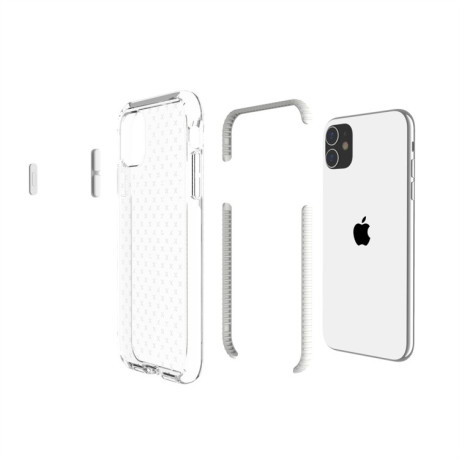 Чохол протиударний Grid Pattern для iPhone 11 - білий