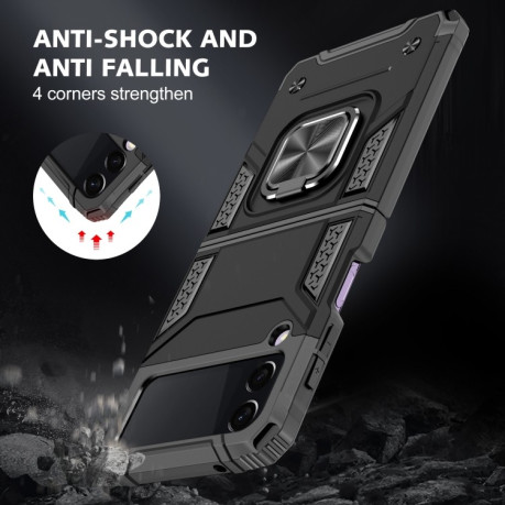 Противоударный чехол Magnetic Armor для Samsung Galaxy Z Flip3 5G - черный