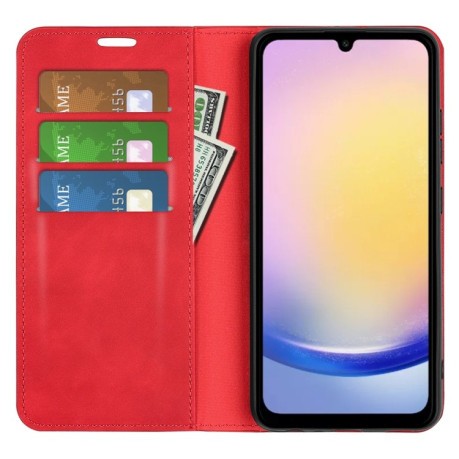 Чохол-книжка Retro Skin Feel Business Magnetic  для Samsung Galaxy A26 - червоний