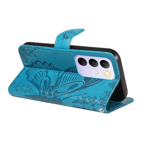 Чохол-книжка Swallowtail Butterfly Embossed Leather на Realme C85 Pro 4G — синій