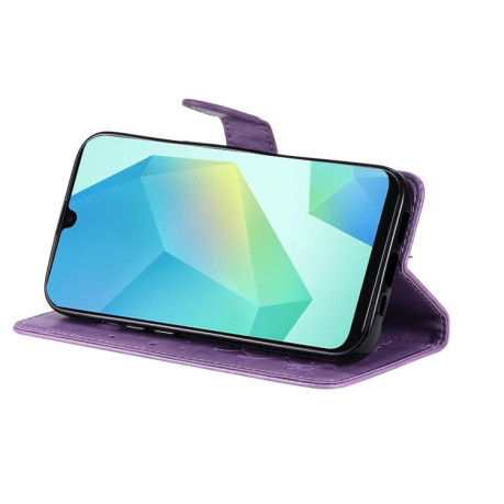 Чохол-книжка Cat Embossing Pattern  для Samsung Galaxy A26 5G - фіолетовий