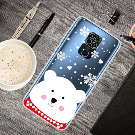 Силиконовый чехол Christmas Series на Xiaomi Redmi 10X / Note 9 - Chubby White Bear