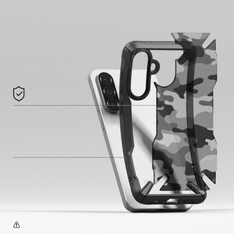 Оригинальный чехол Ringke Fusion X Design durable для Samsung Galaxy A36 / A56 5G - Black Camo