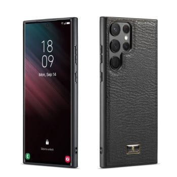 Протиударний чохол Fierre Shann Leather на Samsung Galaxy S24 Ultra - чорний