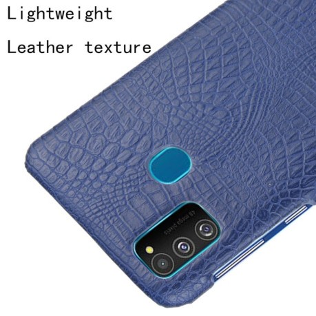 Ударопрочный чехол Crocodile Texture на Samsung Galaxy M21/M30s - синий