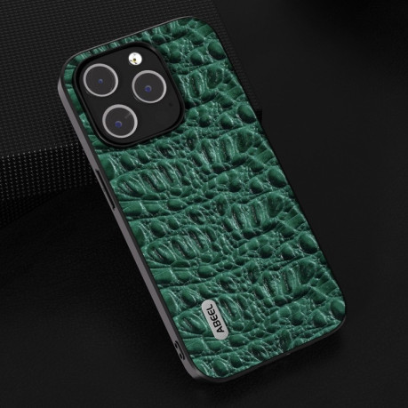 Чохол ABEEL Genuine Leather Canopy для iPhone 15 Pro Max - зелений