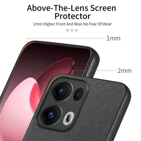 Чохол Twill Fabric Leather Skin Back для OPPO Reno13 Global - чорний
