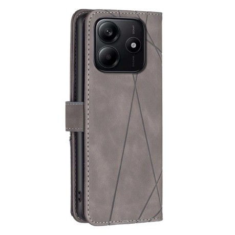 Чохол-книжка Rhombus Texture для Xiaomi Redmi Note 14 4G - сірий