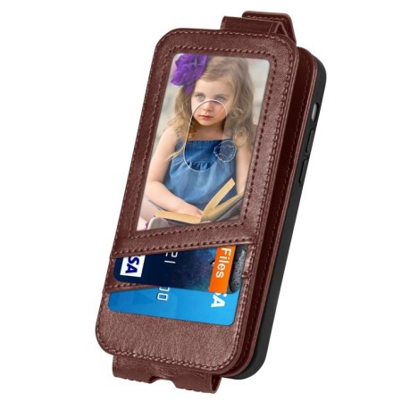 Флип-чехол Splicing Wallet Card для Samsung Galaxy S23 5G - коричневый