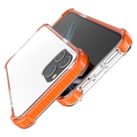 Противоударный акриловый чехол Four-corner на iPhone 12 Pro Max - оранжевый