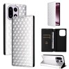 Чехол-книжка Cubic Grid Calf Texture на OnePlus 15 — серебристый