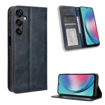 Чохол-книжка Magnetic Buckle Retro Crazy Horse Texture для Samsung Galaxy C55 / M55 5G - синій