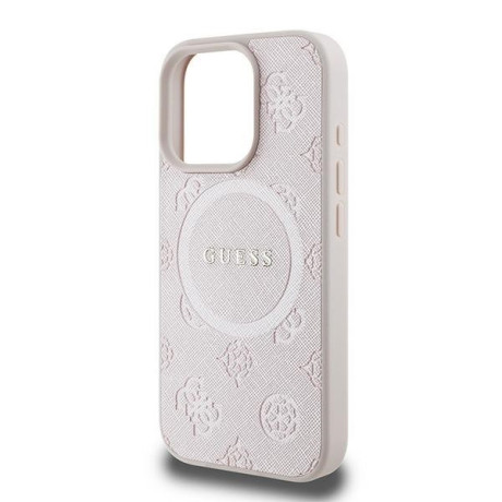 Оригинальный чехол Guess Saffiano MagSafe на iPhone 16 Pro - Pink