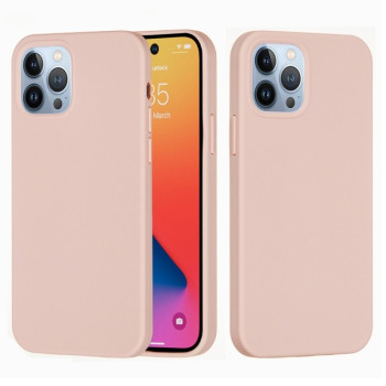 Чехол Solid Color Liquid Silicone на  iPhone 14 Pro - розовый
