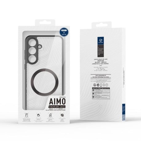 Чехол DUX DUCIS Aimo Series с MagSafe Frosted Feel на Samsung Galaxy S25 FE 5G - черный