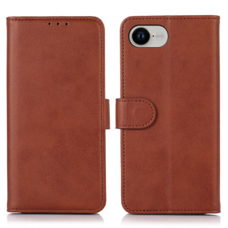 Чохол-книжка Cow Texture для iPhone 16e - коричневий