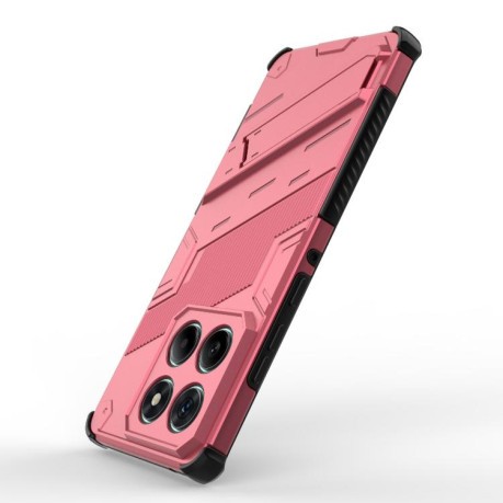 Противоударный чехол Punk Armor для Motorola Edge 60 Fusion 5G - светло-красный