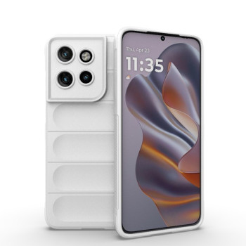 Силиконовый чехол Magic Flannel для Motorola Edge 50 Neo - белый