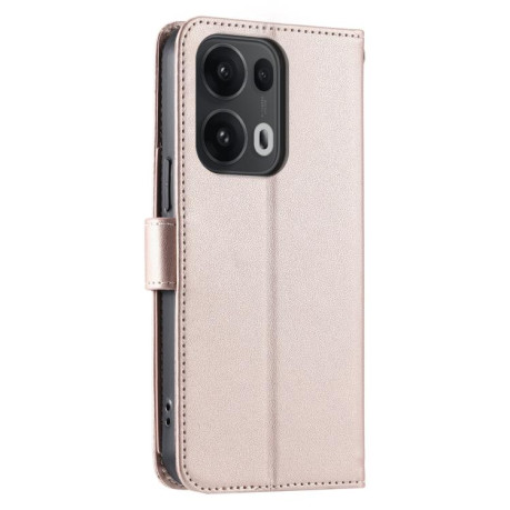 Чохол-книжка Ring Buckle Rhombic Leather для OPPO Reno13 Pro 5G - золото