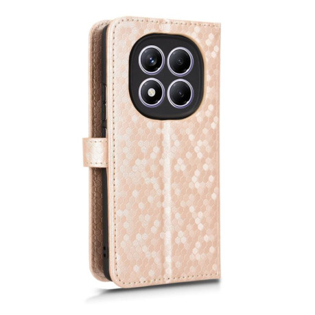 Чехол-книжка Honeycomb Dot для Xiaomi Redmi Note 14 Pro 4G - золотой