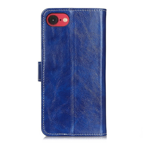 Чехол-книжка Magnetic Retro Crazy Horse Texture на iPhone 16e - синий