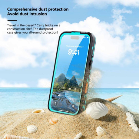 Противоударный чехол RedPepper IP68 Waterproof MagSafe для iPhone 17 Pro - черно-синий