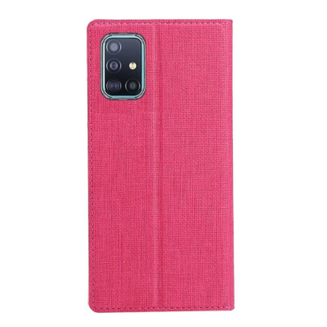 Чехол-книжка HMC на Samsung Galaxy A71 - пурпурно-красный