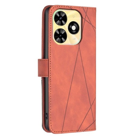 Чехол-книжка Rhombus Texture для Infinix Smart 8 - коричневый